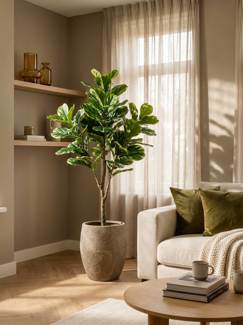 Kunstplanten woonkamer: de complete stylinggids - Florafy kunstplanten blog