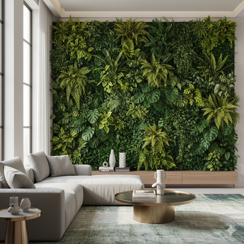 De beste plantencombinaties voor groene wandpanelen - Florafy kunstplanten blog