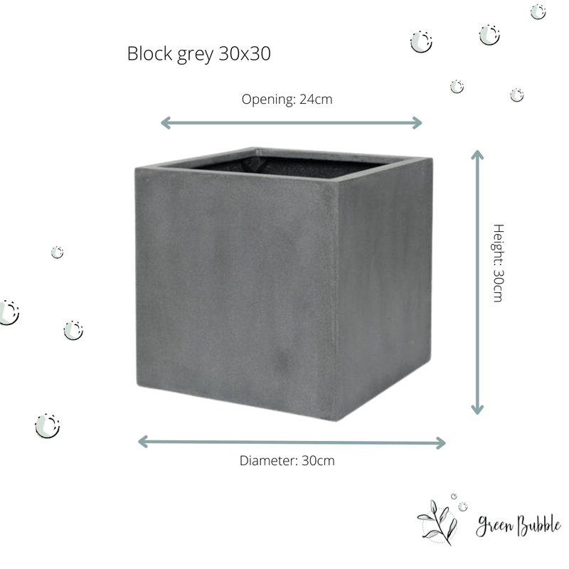 





Pot Block Grey - Detail view kunstplant
