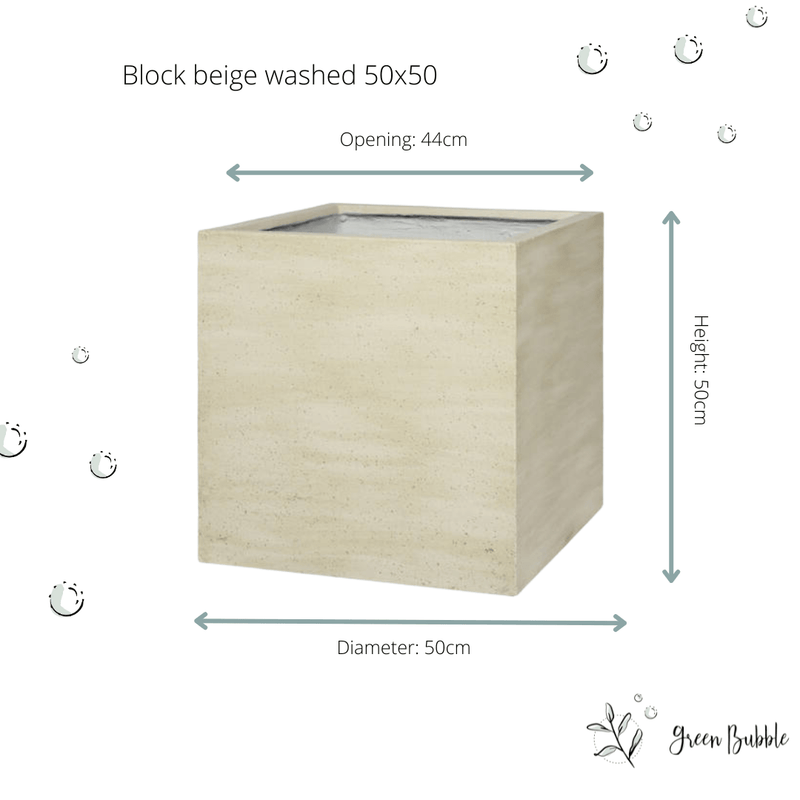 





Pot Block Beige washed - Lifestyle foto kunstplant in interieur
