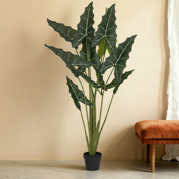 Kunst alocasia 'olifantsoor' - 160cm: Exotisch & Stijlvol