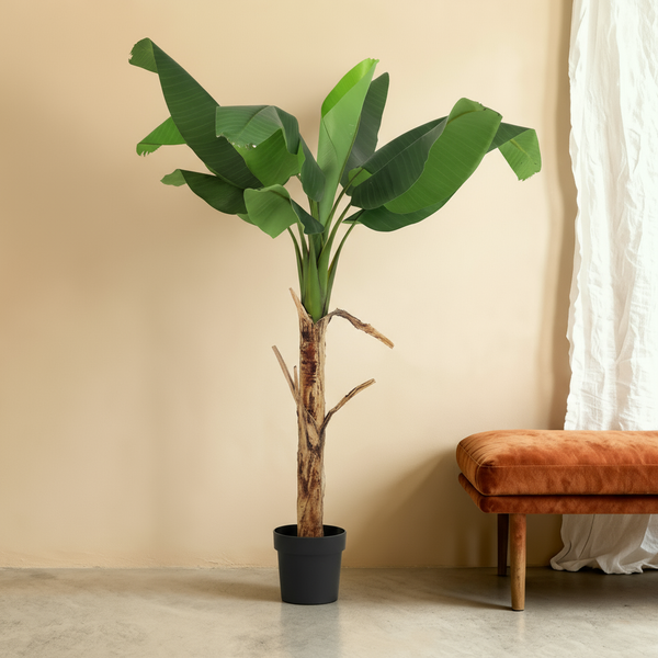 Kunstplant Bananenplant | 150cm — close-up echte stam