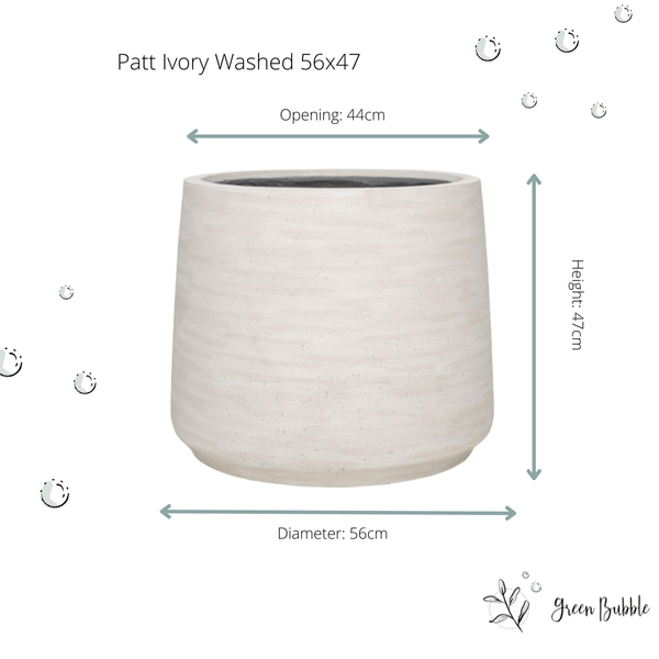 Pot Jumbo Patt Ivory Washed