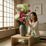 





Ramo de Flores Artificiales S Rosa/Blanco 7 Tallos - Lifestyle foto kunstplant in interieur
 thumbnail