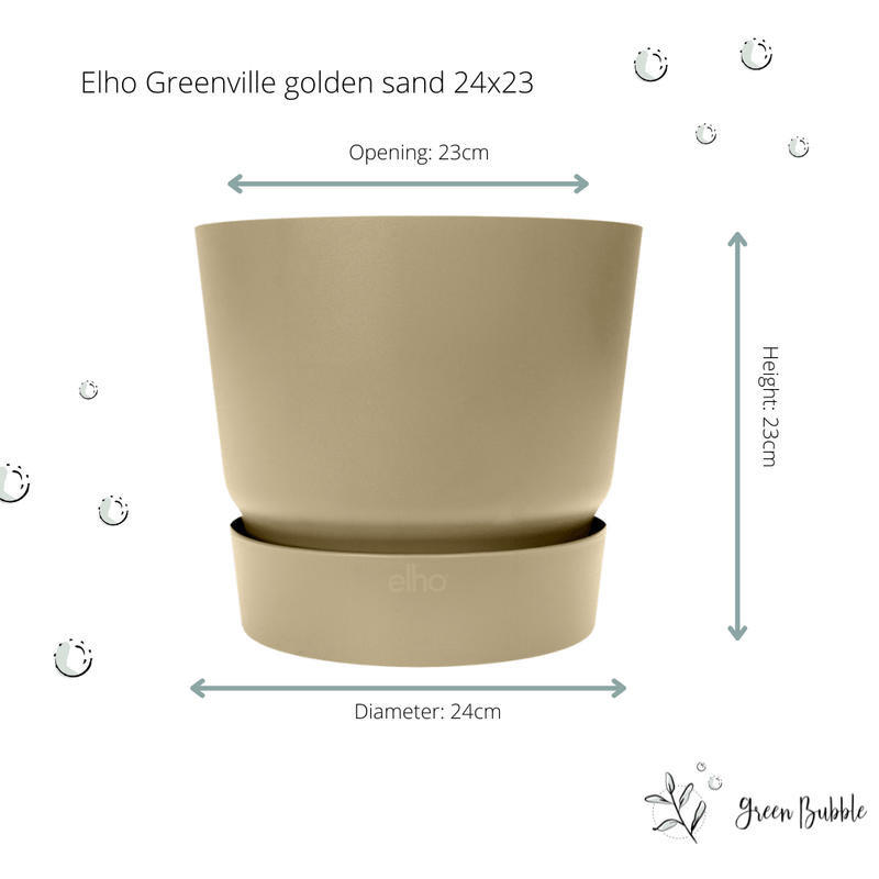 





Pot Elho Greenville golden sand - Lifestyle foto kunstplant in interieur
