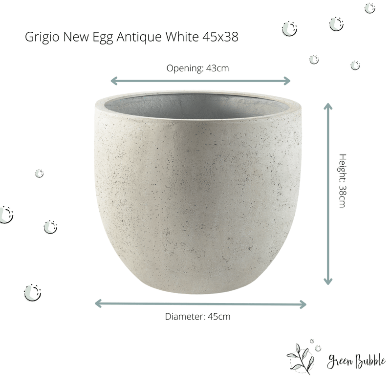 





Pot Grigio new egg antique white - Lifestyle foto kunstplant in interieur
