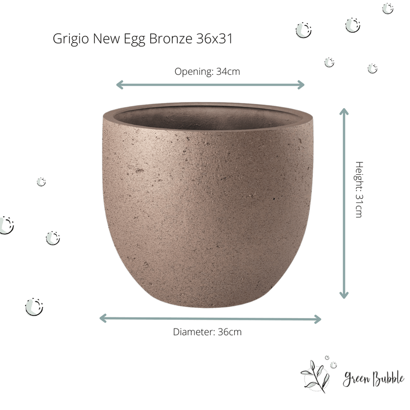 





Pot grigio new egg Bronze - Detail view kunstplant
