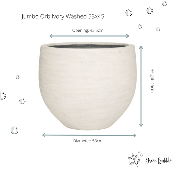 Pot Orb Ivory Washed