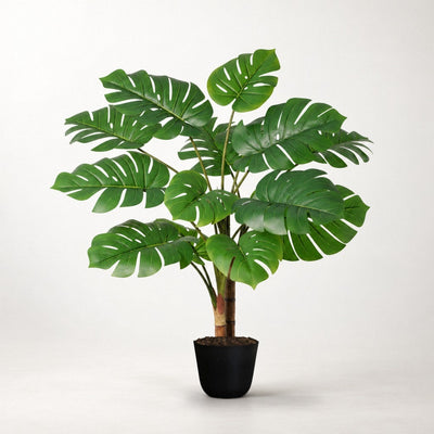 Kunst Monstera 100cm in zwarte pot