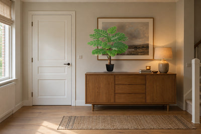 Kunst Monstera 100cm in woonkamer