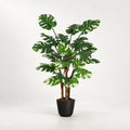 Kunst Monstera variegata 140cm in zwarte pot