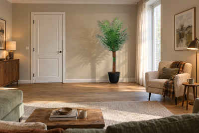 Kunst Palmboom 180cm in woonkamer