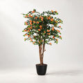 Kunst Bougainvillea oranje 160cm in zwarte pot