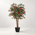 Kunst Bougainvillea roze 160cm in zwarte pot