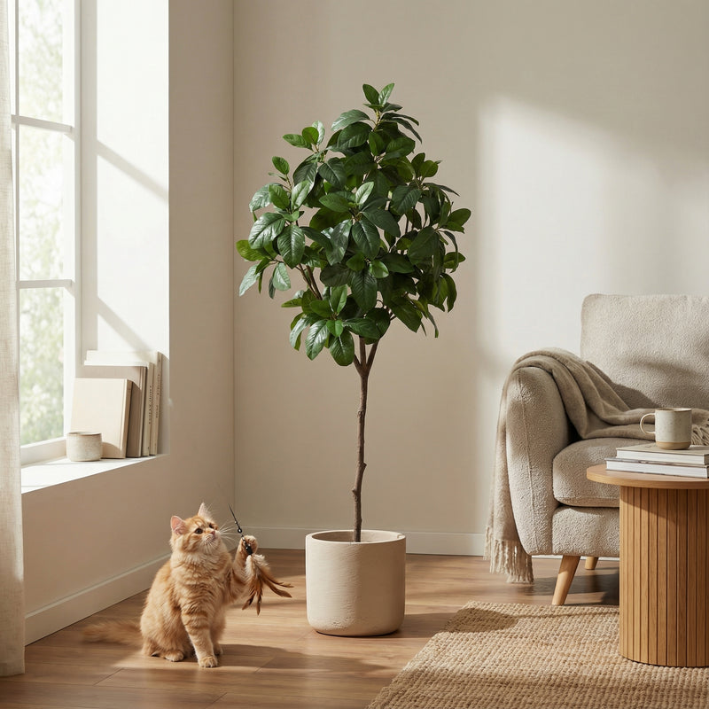 





Kunstplant Magnolia | 187cm - Lifestyle foto kunstplant in interieur
