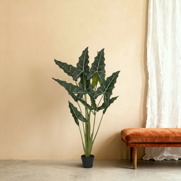 Kunst alocasia 'olifantsoor' - 140cm