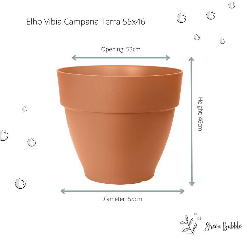 





Topf Elho Vibia Campana rund Terracotta - Lifestyle foto kunstplant in interieur
