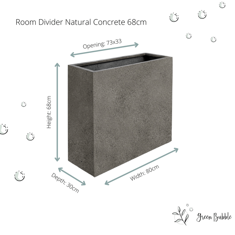 





Grigio Room Divider Natural Concrete - Lifestyle foto kunstplant in interieur
