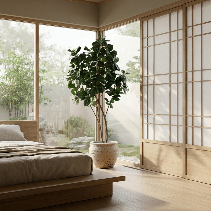 





Kunstplant Ficus Lyrata XL | 180cm - Lifestyle foto kunstplant in interieur
