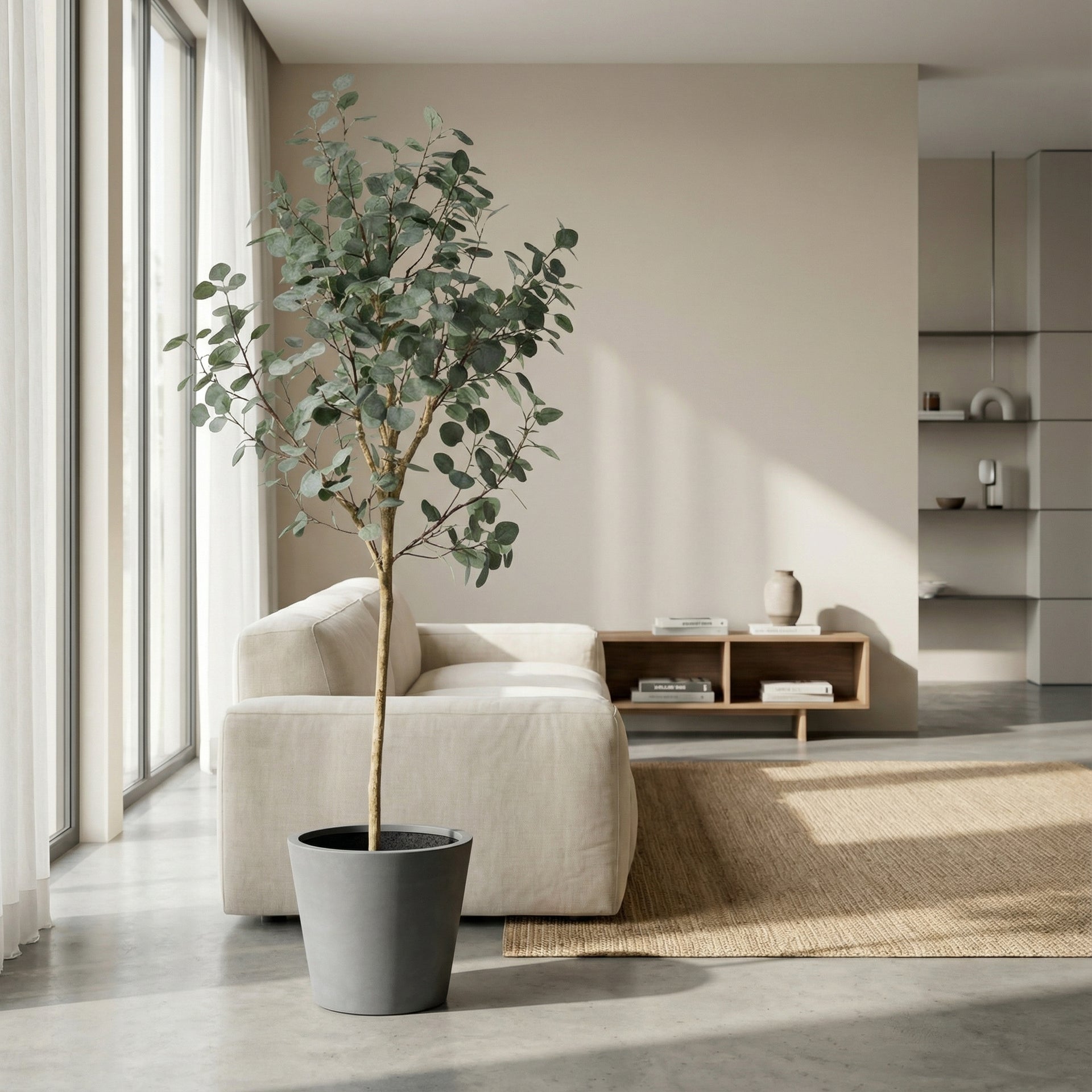 





Kunstplant Eucalyptus | 180cm - Lifestyle foto kunstplant in interieur
