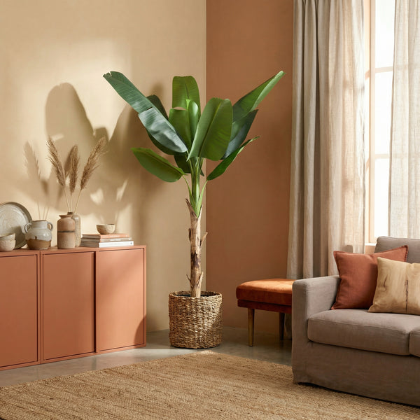 Kunstplant Bananenplant | 190cm — close-up echte stam