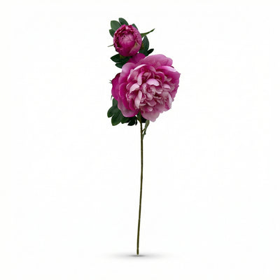 Kunstbloem Pioenroos Donkerroze