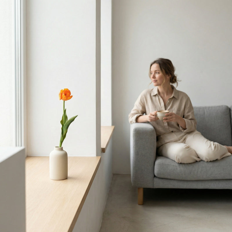 





Bouquet di Tulipani Arancioni | 12 Steli - Lifestyle foto kunstplant in interieur
