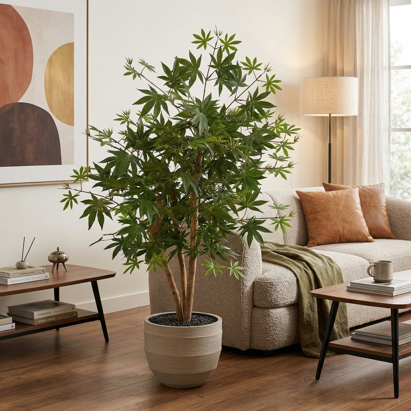 





Kunstplant Japanse Esdoorn | 100cm - Lifestyle foto kunstplant in interieur
