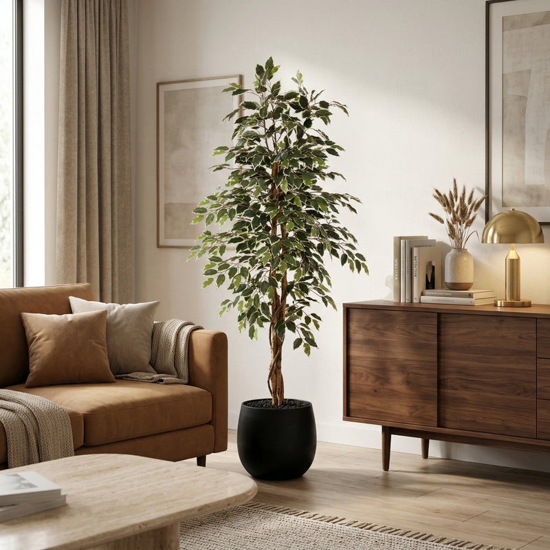 





Sztuczna Roślina Ficus Benjamina Variegata | 160cm - Afbeelding 4
