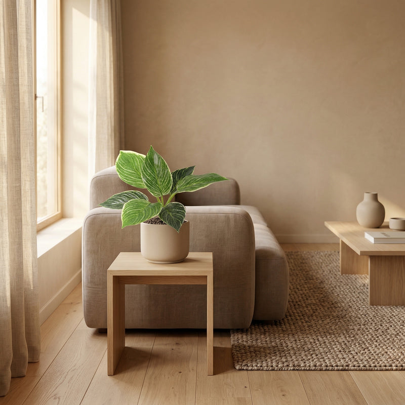 





Kunstpflanze Philodendron Birkin - Detail view kunstplant
