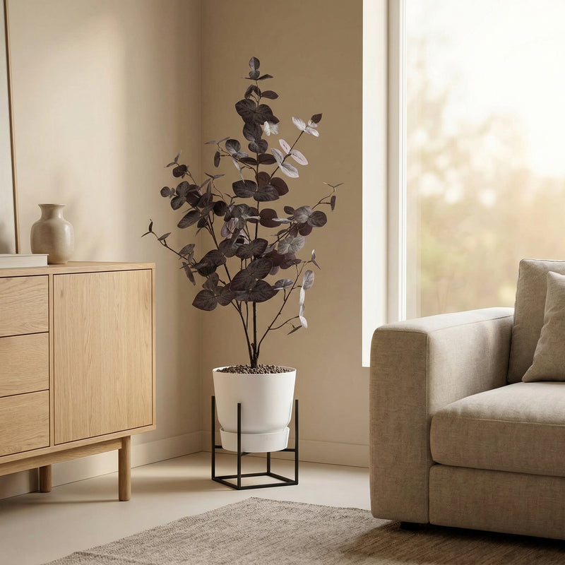 





Kunstpflanze Eucalyptus Paars | 86cm - Detail view kunstplant
