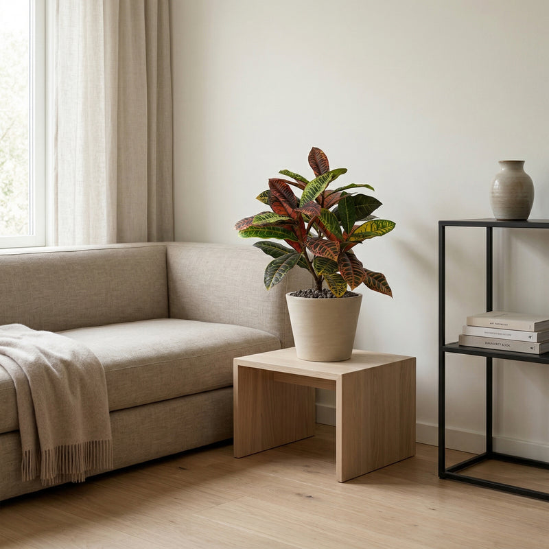 





Umelá rastlina Croton | 40cm - Lifestyle foto kunstplant in interieur
