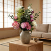 Boeket M Roze / Wit 9 stelen