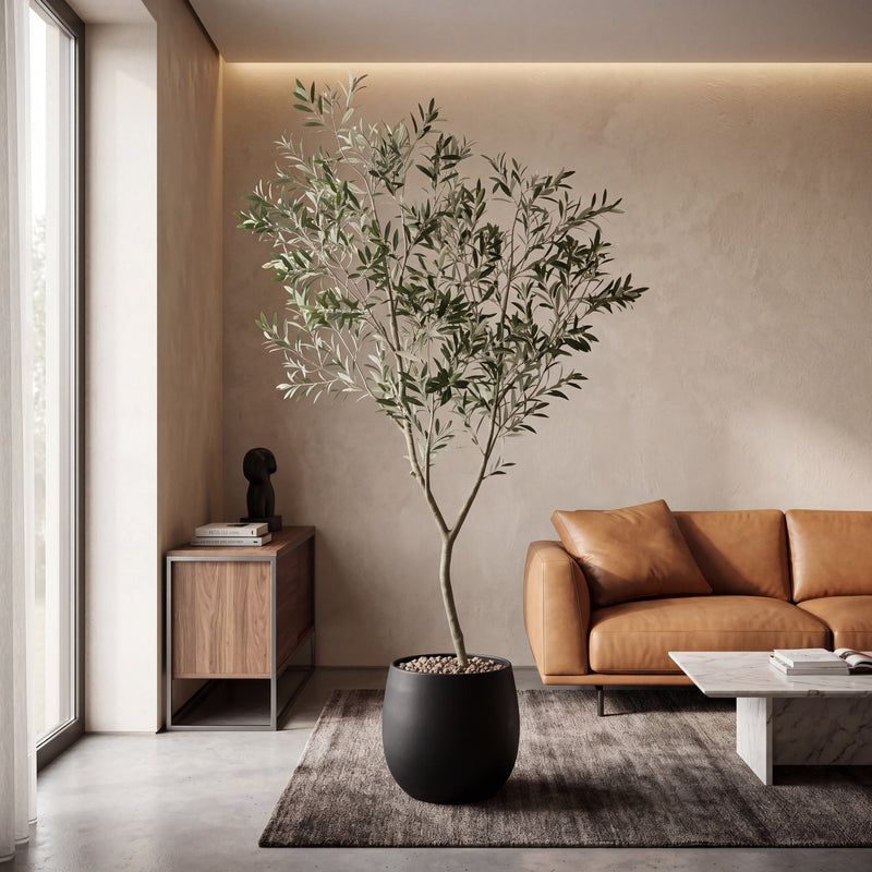 





Kunst Olijfboom | 240cm - Lifestyle foto kunstplant in interieur
