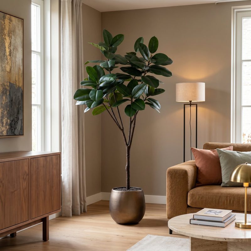 





Pianta artificiale Ficus Elastica Robusta | 170cm - Afbeelding 5
