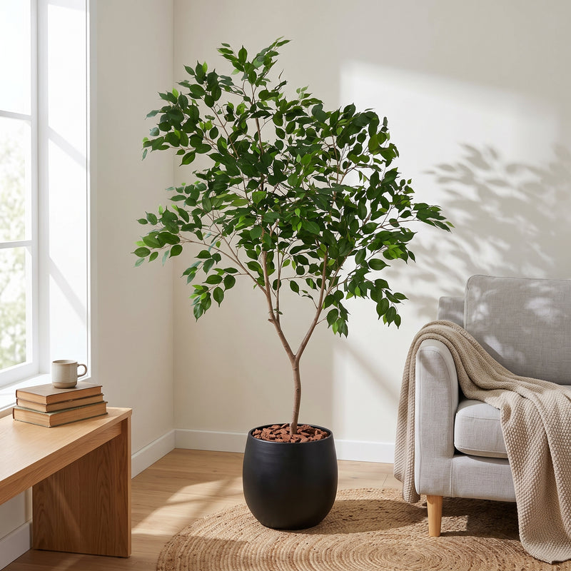





Kunstpflanze Ficus Benjamina | 225cm - Afbeelding 4

