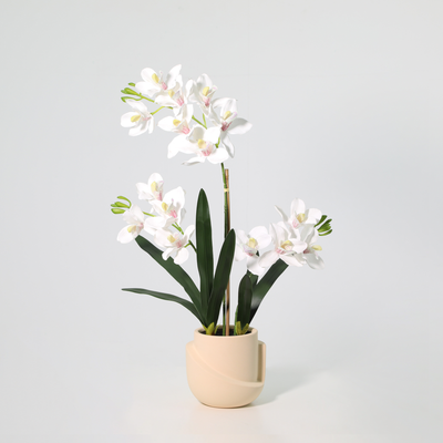 Kunstplant Orchidee Phalaenopsis met Sierpot | 71cm