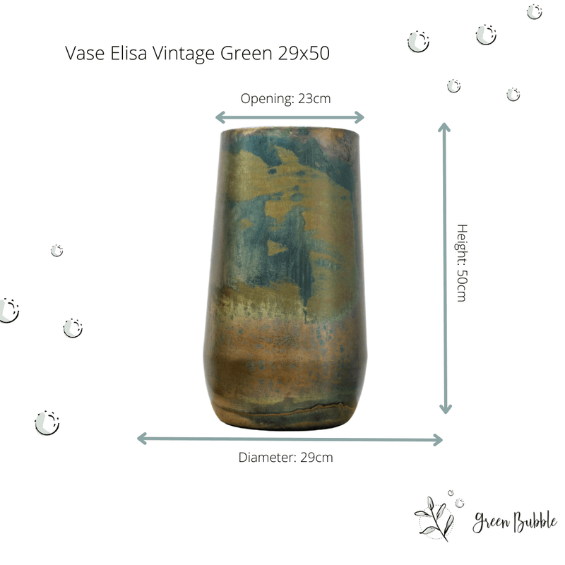 





Vase Elisa Vintage Green - Lifestyle foto kunstplant in interieur
