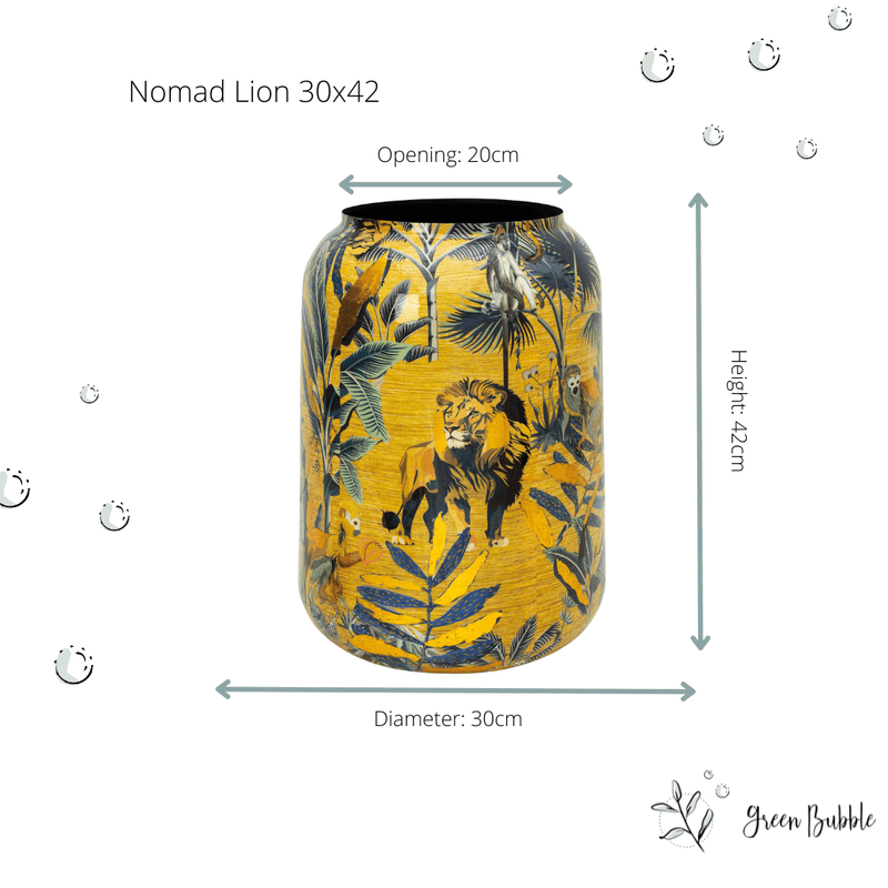 





Vaas Nomad Lion - Lifestyle foto kunstplant in interieur
