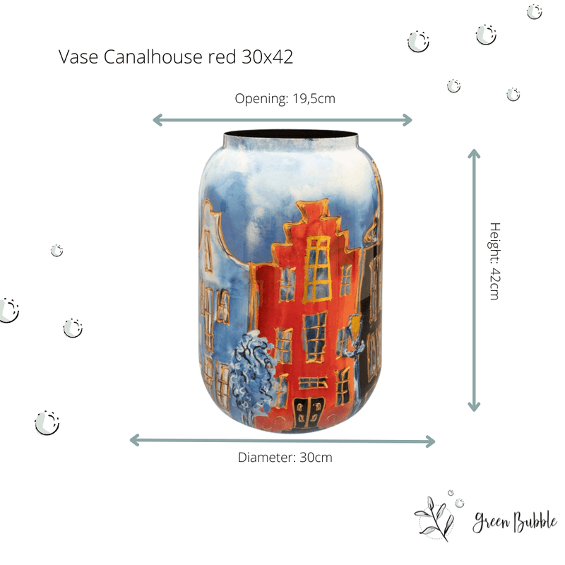 





Vaas Canalhouse rood - Lifestyle foto kunstplant in interieur
