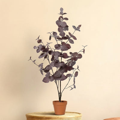 Sztuczna roślina Eukaliptus Fioletowy | 86cm