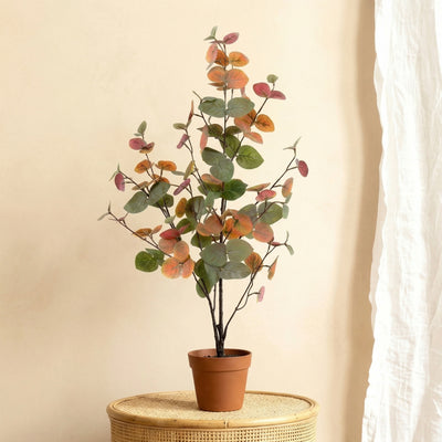 Kunstplant Eucalyptus Herfstkleuren | 86cm