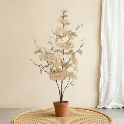 Sztuczna roślina Eukaliptus Biały | 86cm