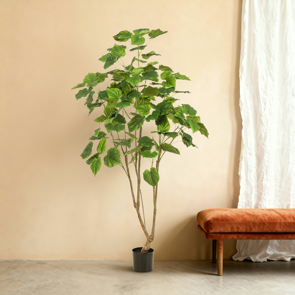 Kunst ficus 'vijgenboom' - 180cm met volle kroon en glanzende bladeren